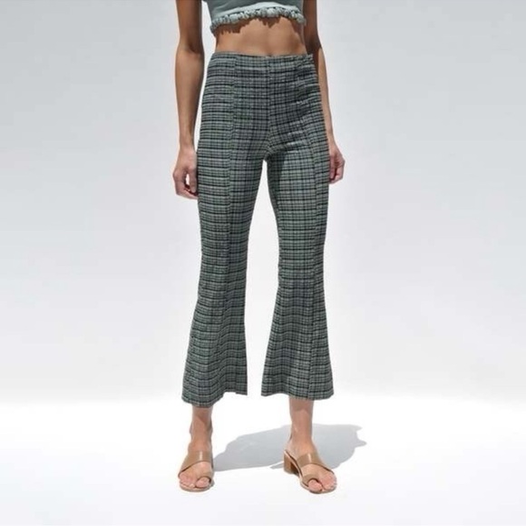 Ganni Pants - GANNI Checked Seersucker Pants